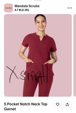 Mandala Garnet Scrub Top & Buttom