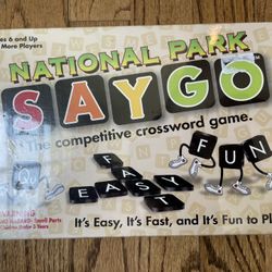 National Park Say-Go Board Game Competitive Crossword Family Word Game McKinley. Condition is brand new/factory sealed! Ships out ASAP!