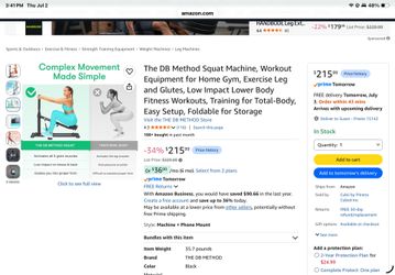DB Method squat machine