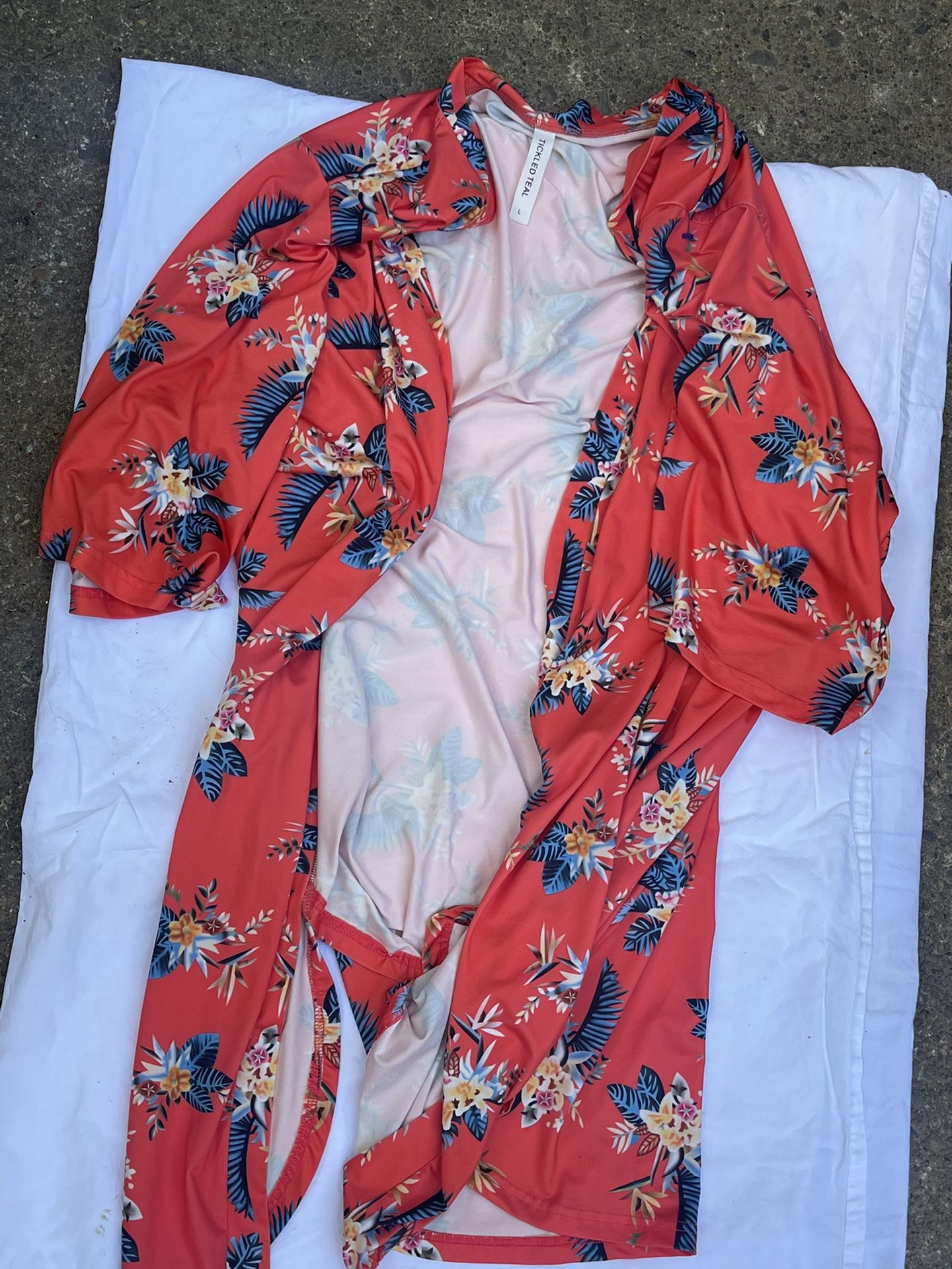 Bright Floral Swimsuit Women’s Slip Cover - SZ Large