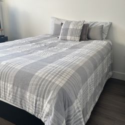 Queen Bed Frame + Mattress + Box Spring 