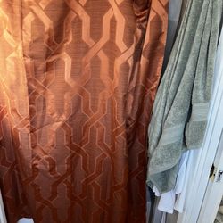 $4 Orange Shower Curtain 