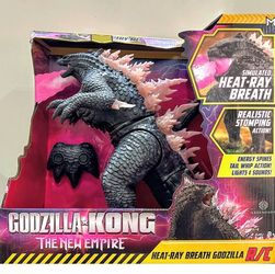 New Godzilla x Kong: The New Empire - Heat Ray Breath Godzilla R/C  collectible action figure