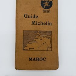 1926 Michelin Guide Maroc Morocco Travel Book Bibendum Vintage