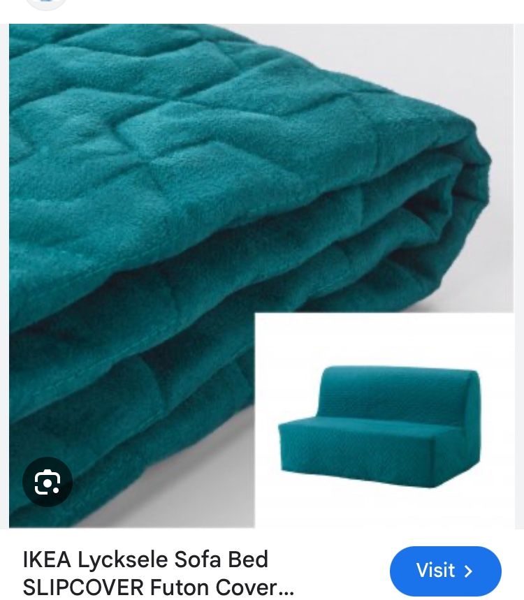 IKEA Lyksele Loveseat Futon SOFABED Cover-Authentic & New out of Package, teal Blue Green