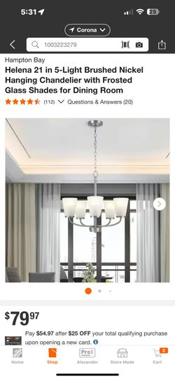 5- Light Chandelier Light Fixture