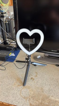 Heart-Shaped LED Ring Light with Tripod Stand