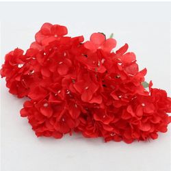SaditY EdricShop Artificial Hydrangea Bouquet Flower Silk Flowers with Free Stem Hydrangea Bride Bouquet Wedding Home Decoration Accessories H99F - (C