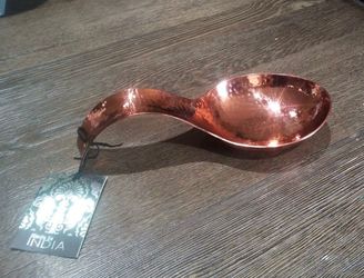 Hammered Copper Plated Spoon Rest