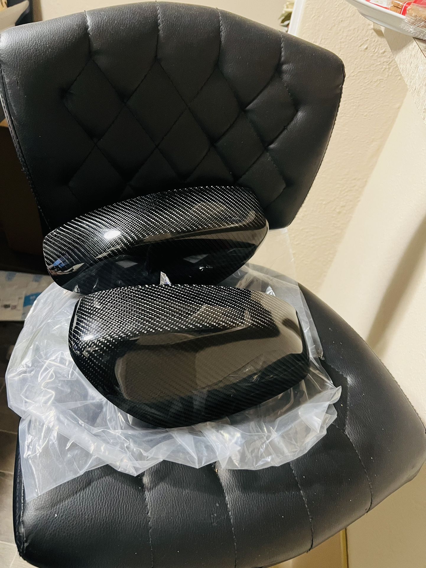 Real Carbon Fiber For 2009-2015 INFINITI G37 G25 Q40 Side Mirror Cover Caps