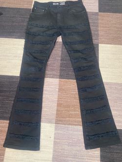 Stacked jeans spark black