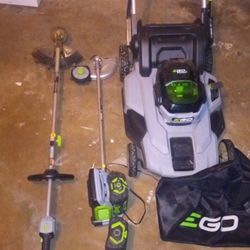 EGO Power Lawn Mower, Edger, Weed Eater 