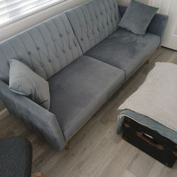 Grey Couch 69" Long  28" High 32" Wide