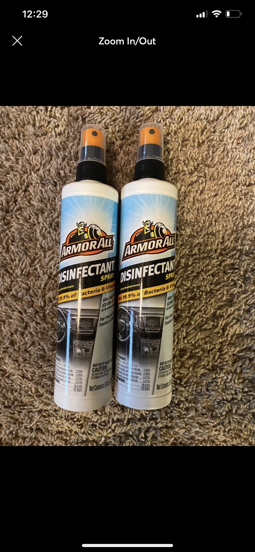 Armor all Interior Spray Qty 2