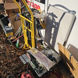 Miter Saw With Rolling Stand, More Tools