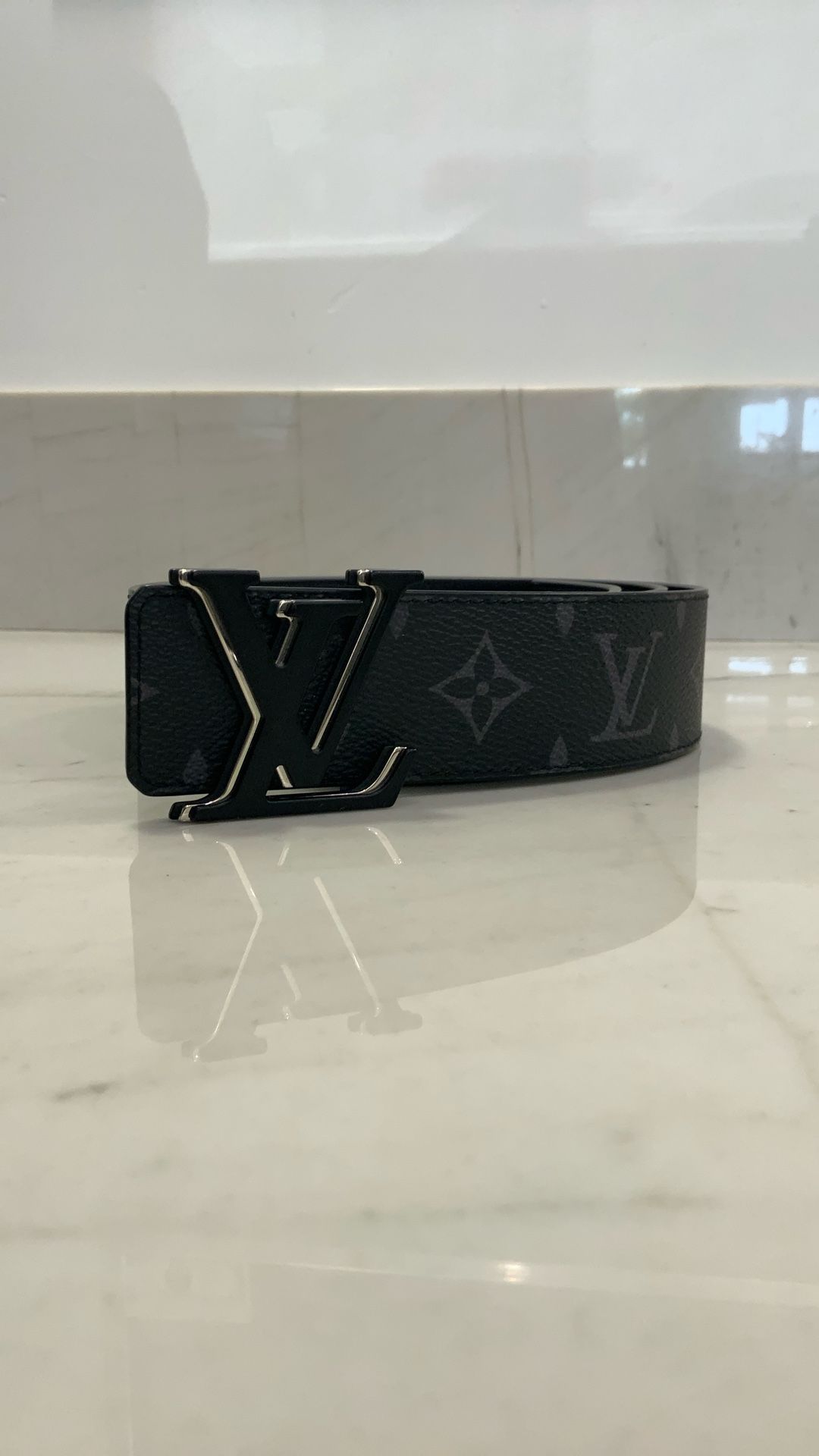 Genuine Louis Vuitton Monogram Eclipse Belt! M8505 Size 95/38 