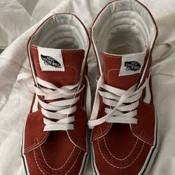 Orange high top Vans unisex Men’s Size 7 1/2 Women’s Size 8 1/2