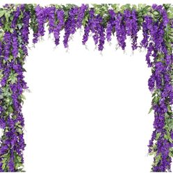 Wisteria artificial Flowers Garland-purple