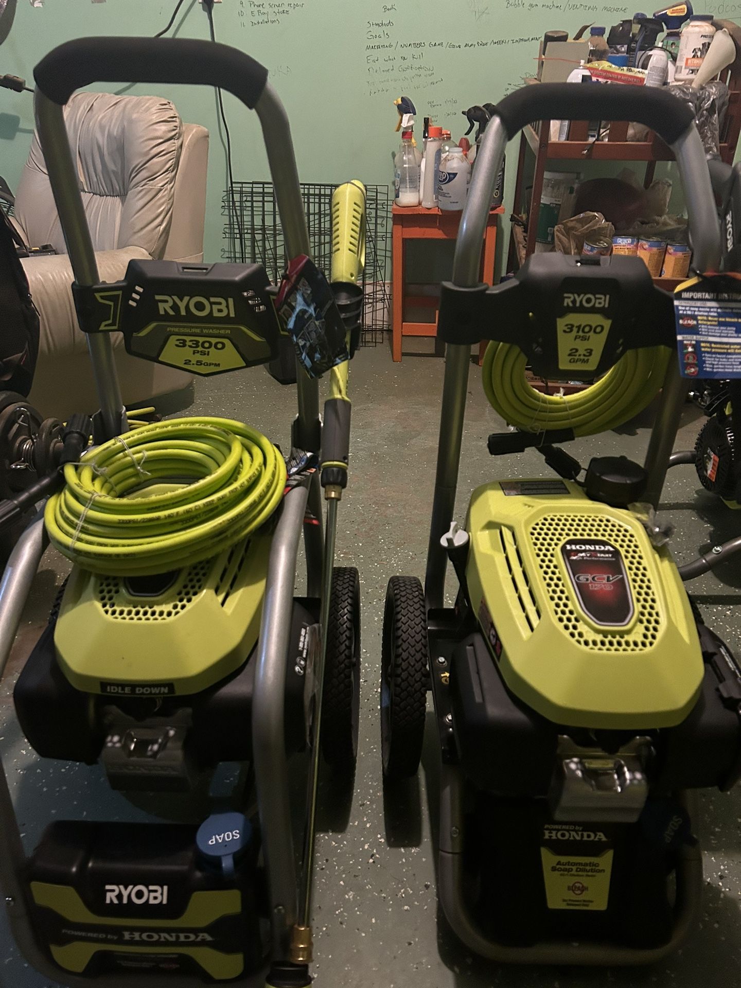 2 New Ryobi Pressure Washers