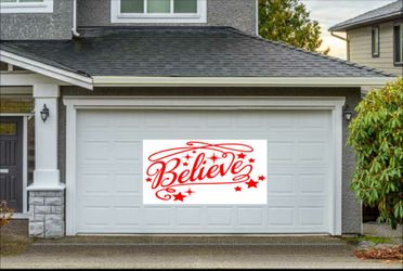 Garage door Christmas decor 2019