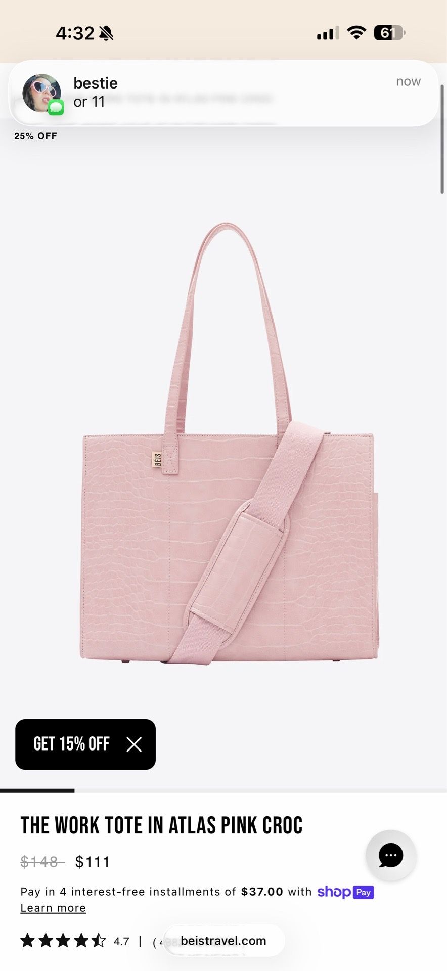 beis work tote