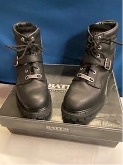 ‘New, Price Firm, Born to Ride’ Skelton Face Ladies Boots