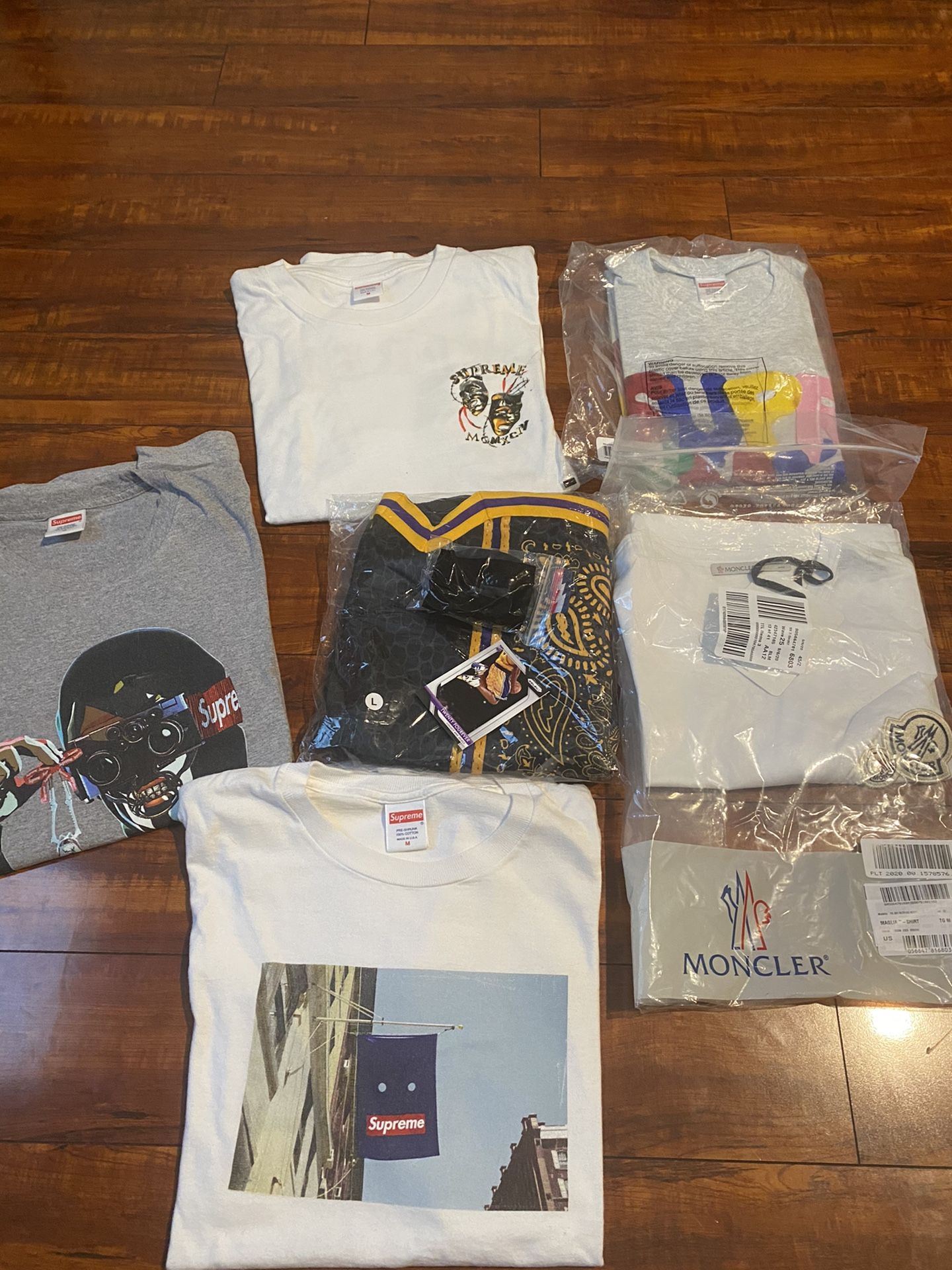 Supreme Tees And Moncler