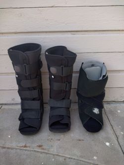 3 Orthopedic Walking Boots - Used For Stabilizing Foot And Ankle Injuries.