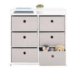 Delta Children Hayes Changing Table with Fabric Bins