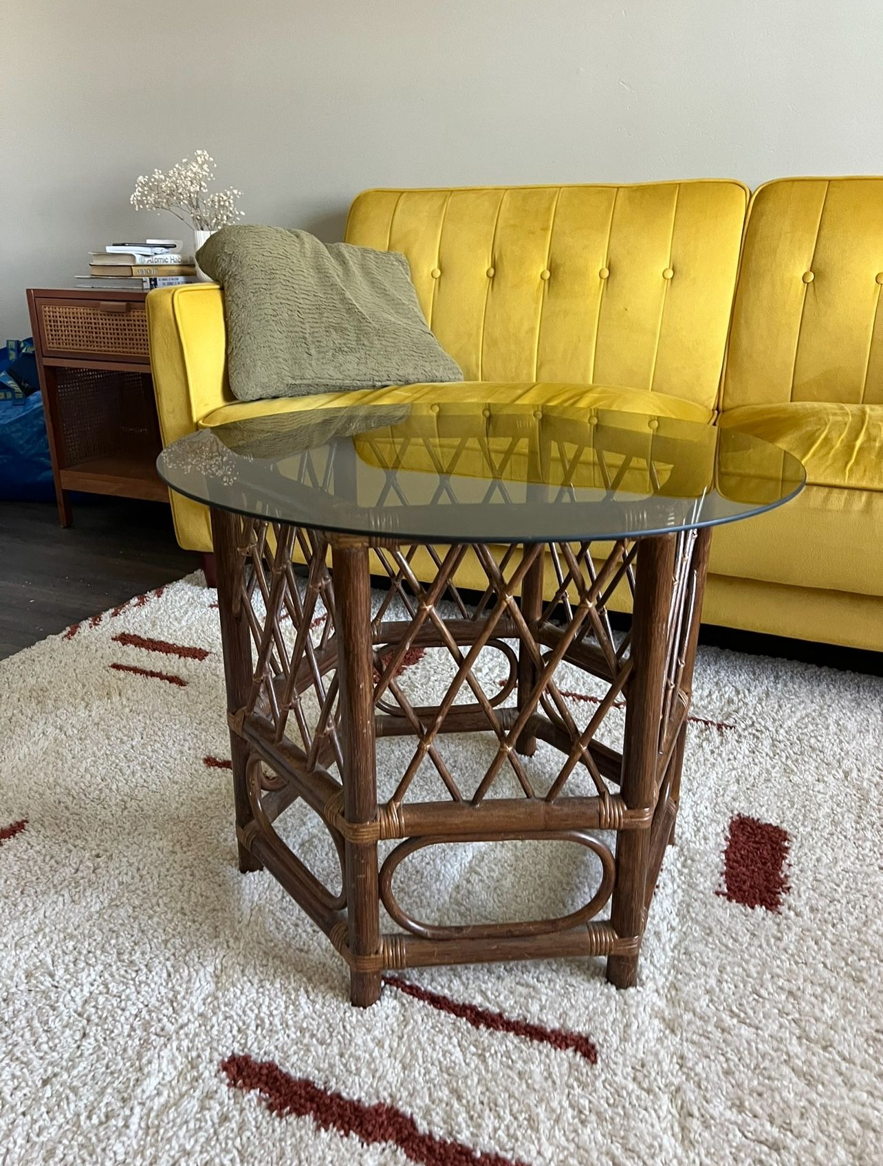 Vintage Rattan Coffee Table