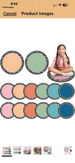 12 Pcs Boho Classroom Decor Carpet Seats for Preschool Kindergarten Learning Playing Area 16 Inch Round Classroom Rug Floor Cushions Non Slip Cushion