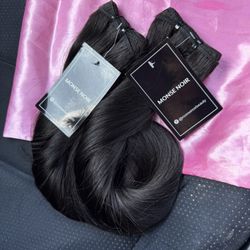 Two 22 Inch Bundles Bone Straight Remy Human Hair 