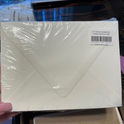A7 Classic Avalanche White Felt Euro Flap Envelopes