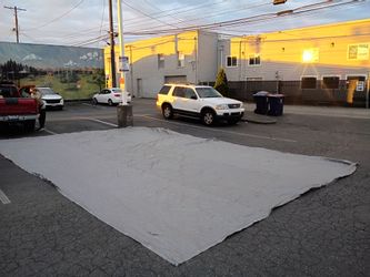 Used gray tarp 20ft x 30ft
