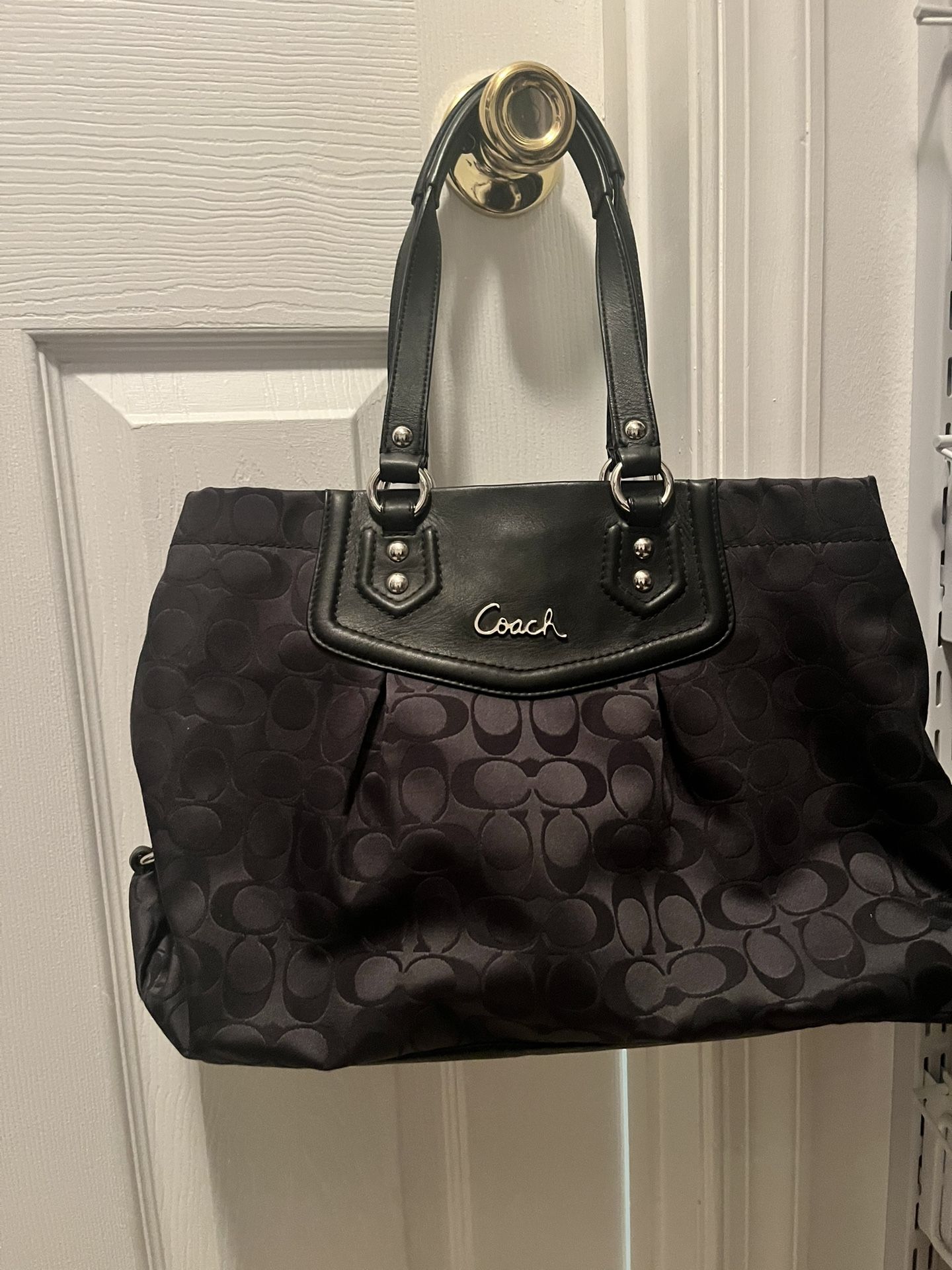 Coach Black Shoulder Tote Bag
