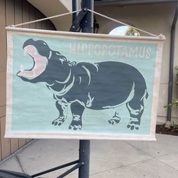 Canvas Painted Hippopotamus From Pottery Barn Kids