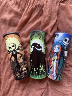 Nightmare Before Christmas Tumbler Cup Oogie Boogie Jack Sally Christmas Gifts 