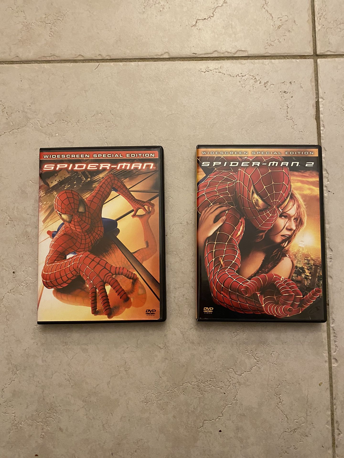 Spider Man 1, And Spider Man 2 Dvds 