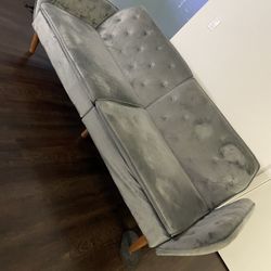 Grey futon couch