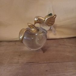 Vintage Hand blown Glass Hummingbird Paperweight 