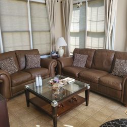 Leather Sofa And Loveseat 
