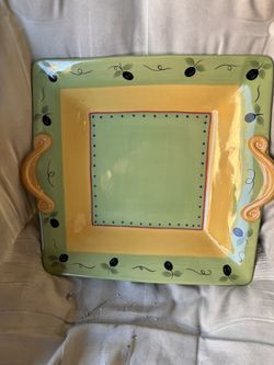 Square Handled Serving Platter