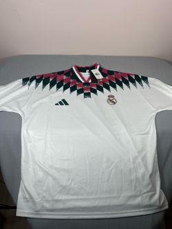 Real Madrid Adidas Jersey XL White Retro Soccer Football Shirt NWT