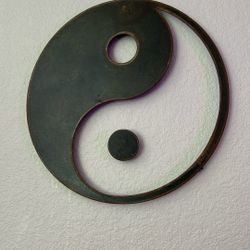 Hand Made Iron Yin Yang Decor