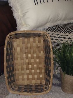 Wicker weaved basket