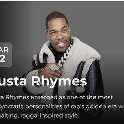2 Tickets $50 each to Busta Rhymes Sunday March 22nd @ Yaamava