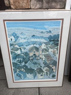 1976 Limited Edition Print Paesaggio by the artist Penny Cosentino.