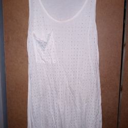 Women's T-Party White Studs Sz Sm $3