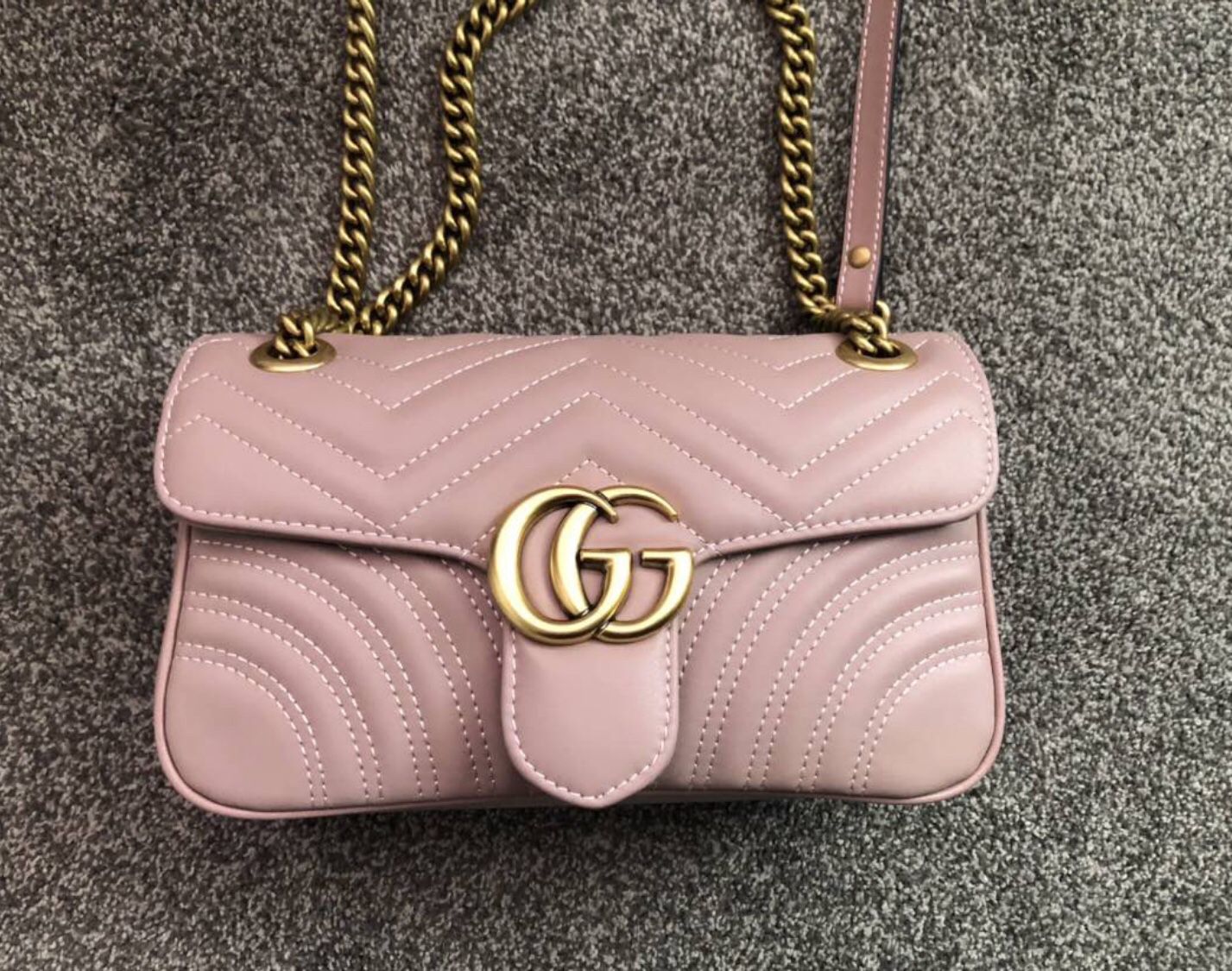 GG crossbody bag pink leather