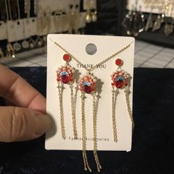 Earrings and Necklace